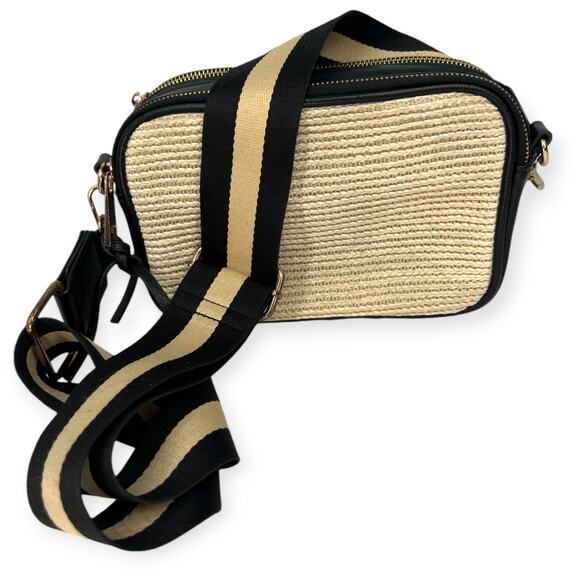 CHICO'S Crossbody Camera Bag Woven Purse - Picture 2 of 11